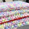 Acrylic beads, macaron solid color AB colored beads, round beads, DIY bead making, hand-wrapped plastic loose beads wholesale Specification image